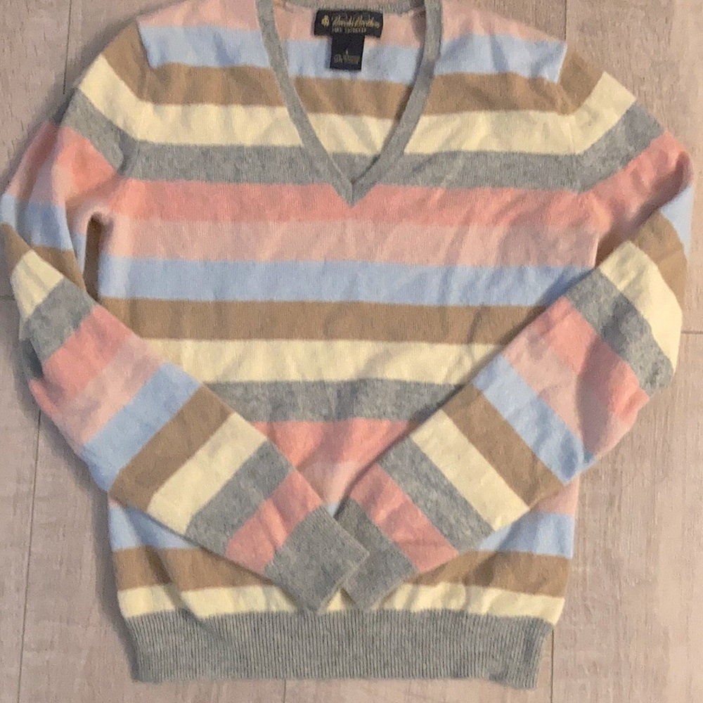 Brooks brothers cashmere pastel sweater